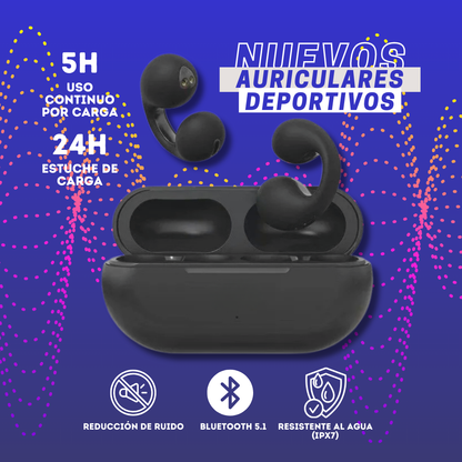 AUDÍFONOS DEPORTIVOS T75: CONEXIÓN ESTABLE, SONIDO PREMIUM Y DISEÑO ERGONÓMICO